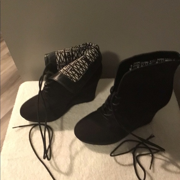 Cupid Suede Wedge Booties - Picture 3 of 9